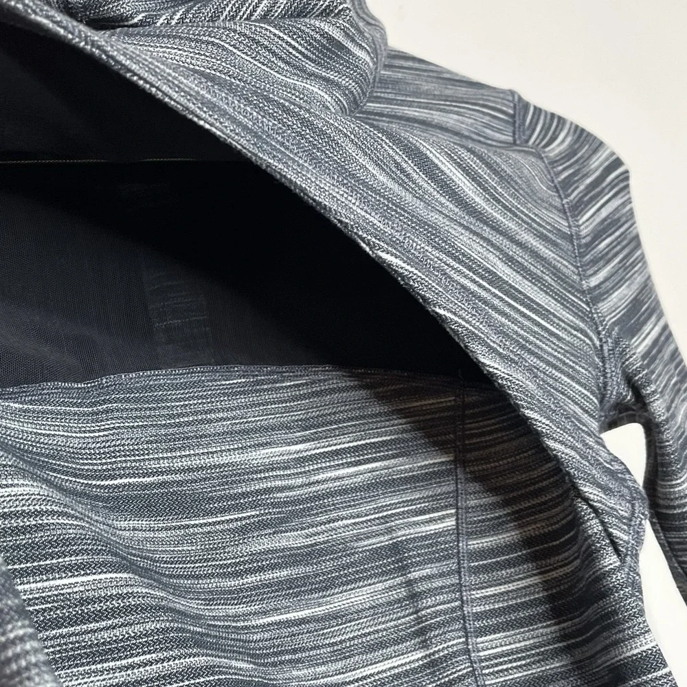 Lululemon Hooded Define Jacket Heathered Black Gray Womens Size 6 Full Zip Nulu